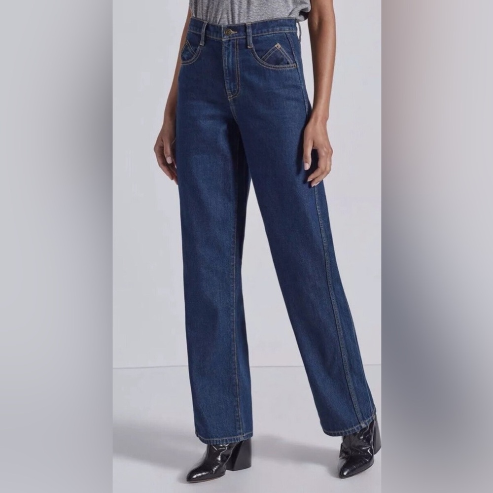 Current Elliott Jeans Blue Full Barrel High Waisted